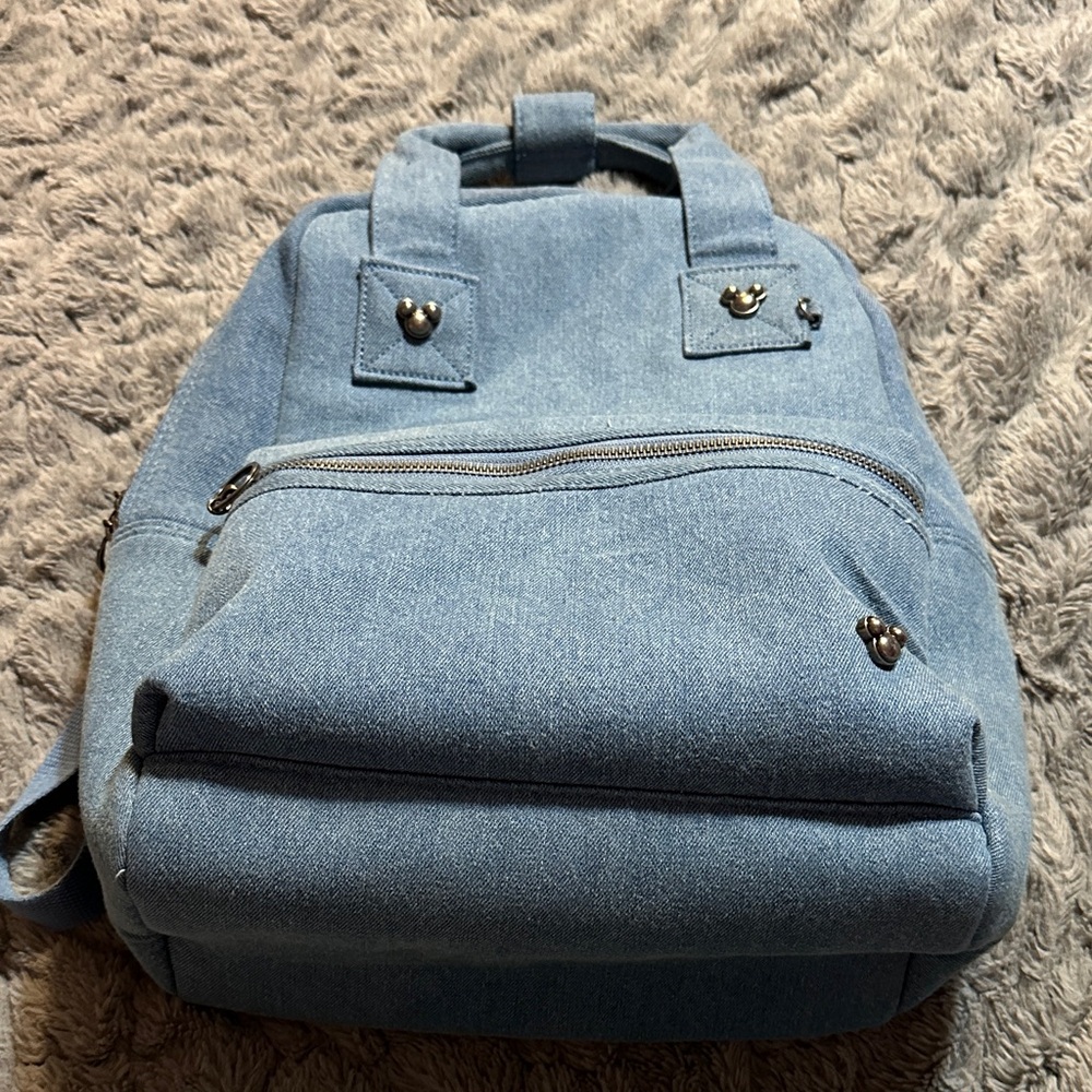 Disney Light Blue Denim Backpack